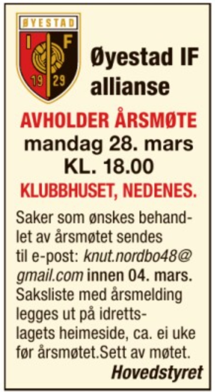 Årsmøte for 2021